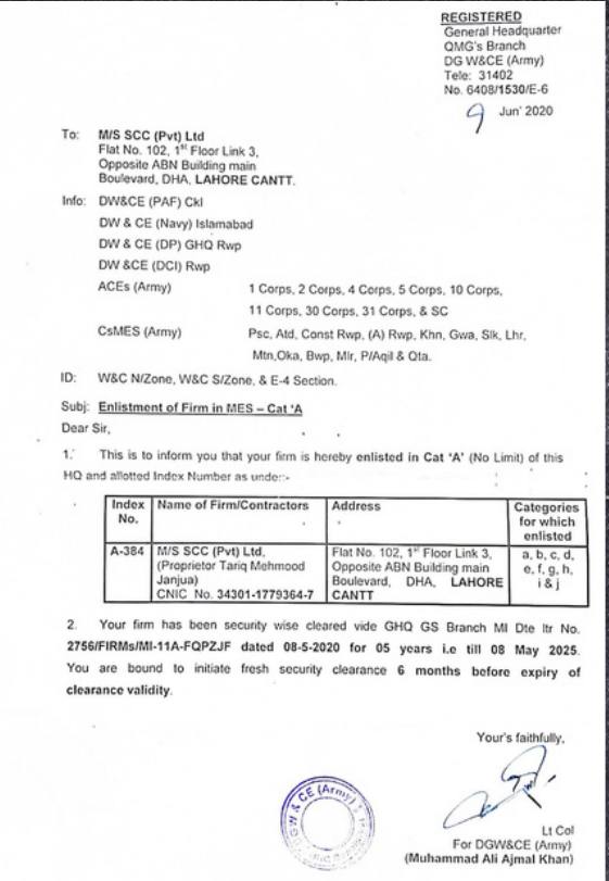 Military Engineer Services (MES) certificate